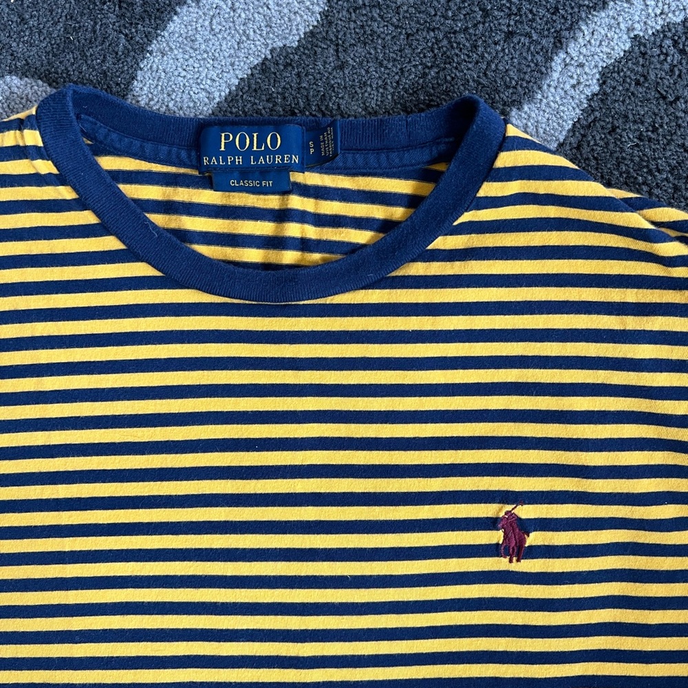 mens polo ralph lauren striped tshirt size S